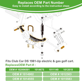 10L0L Club Car DS rear suspension installation, easy setup.