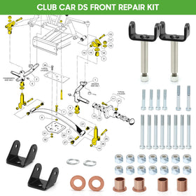 10L0L Club Car DS rear suspension kit with durable bushings