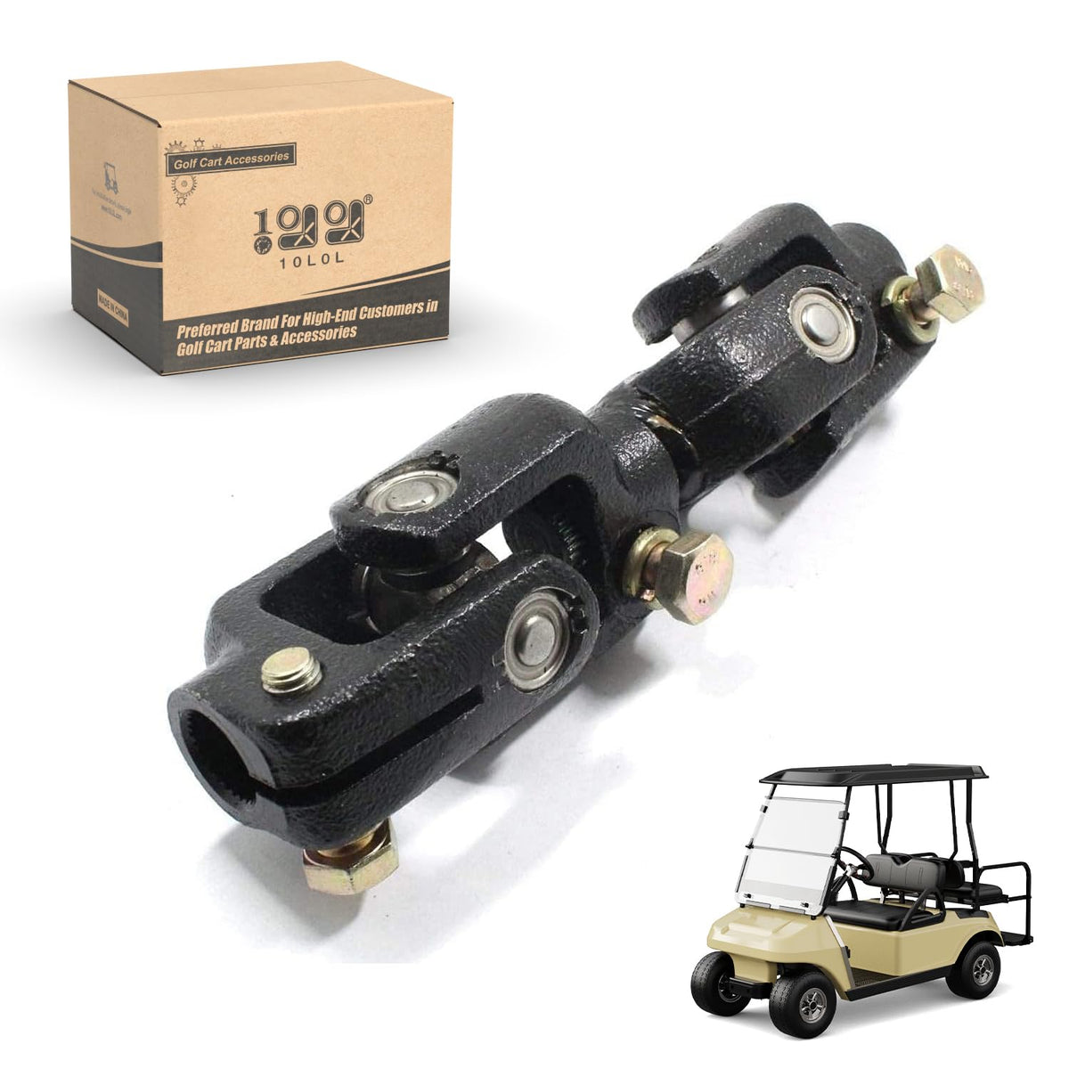 10L0L Club Car DS shaft intermediate steering joint close view emphasizing durability for long-term use