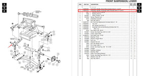 10L0L Club Car DS spindle assembly front view supports OEM compatibility and correct mounting