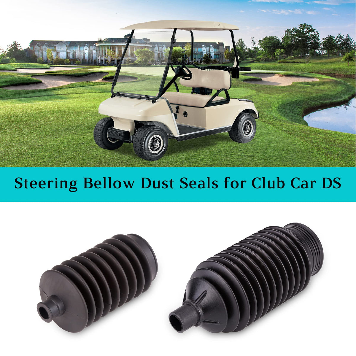 10L0L Club Car DS steering gear dust seal protects from debris.