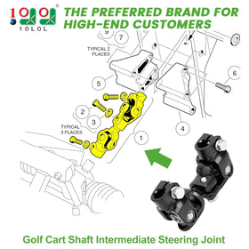 10L0L club car ds steering knuckle image for 1984-up models.