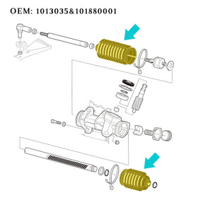 10L0L Club Car DS steering system protection for reliable steering.
