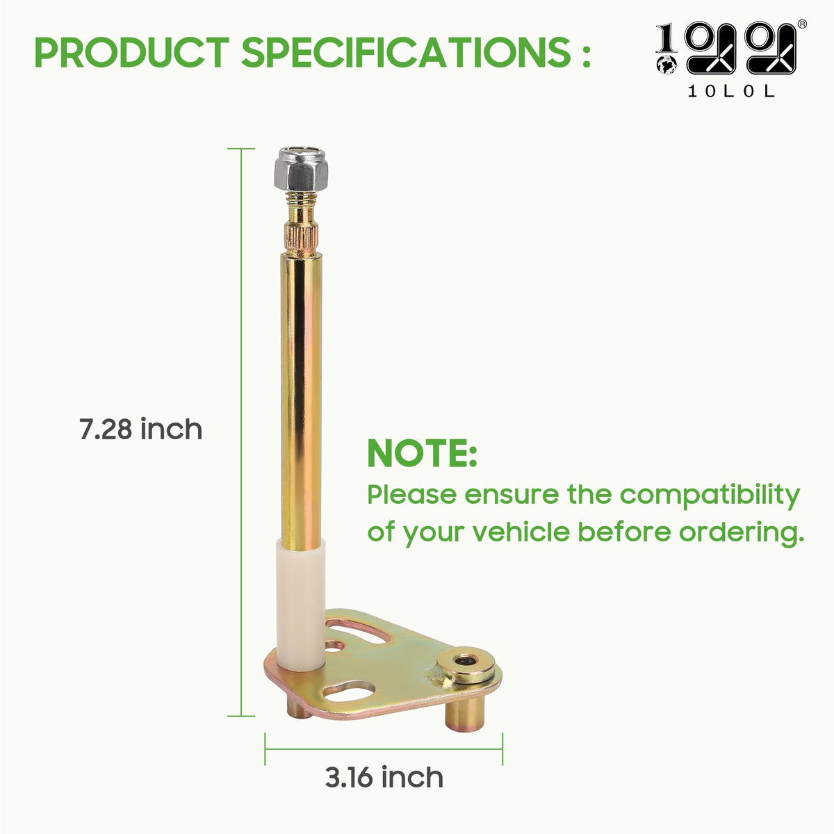 Durable metal pivot rod supports reliable accelerator pedal linkage
