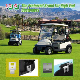 10L0L hinge plate on Club Car Precedent, smooth seat operation.