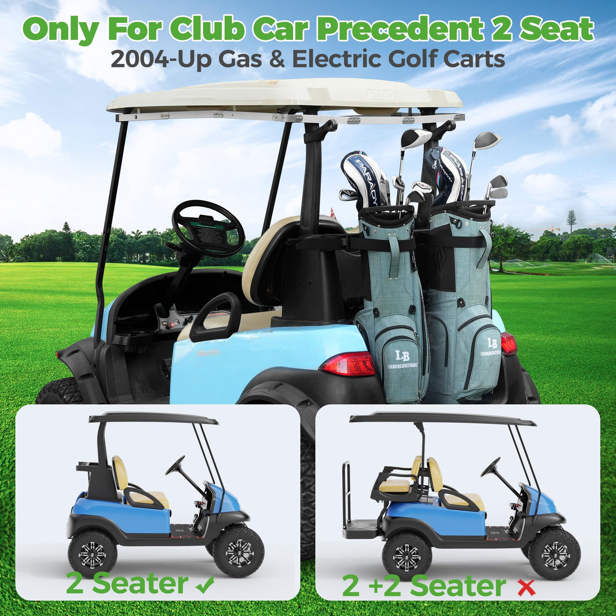 Compatible with Club Car Precedent 2004+ gas and electric carts