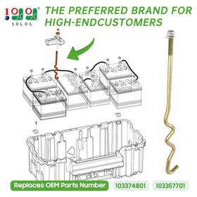 10L0L Club Car Precedent 2008.5+ hold-down rod in zinc plating for durability.