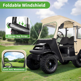 10L0L Club Car Precedent 57-inch roof enclosure provides full coverage