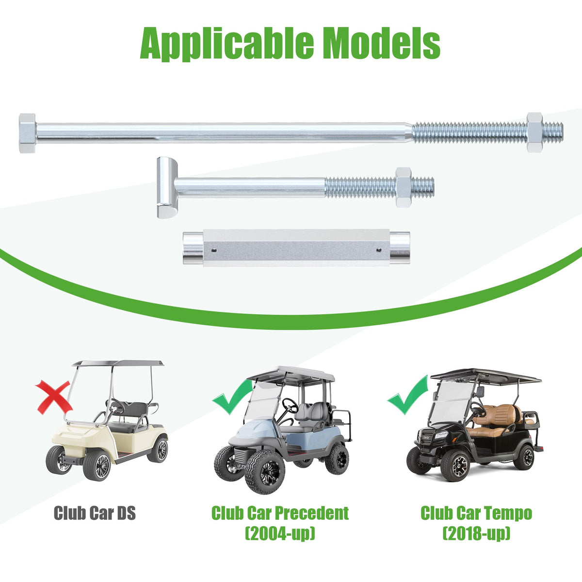 10L0L Club Car Precedent compatibility label visible for correct fit.