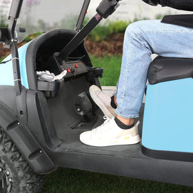 10L0L Club Car Precedent pedal assembly installed view