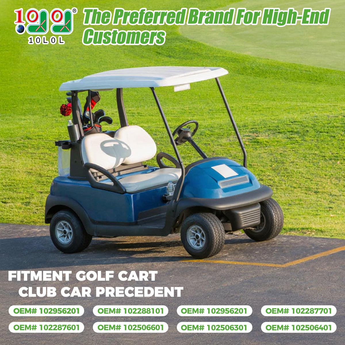 10L0L Club Car Precedent rear leaf spring bushing reduces road vibrations.