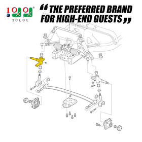 10L0L Club Car Precedent spindle kit with bushings provides smooth steering.