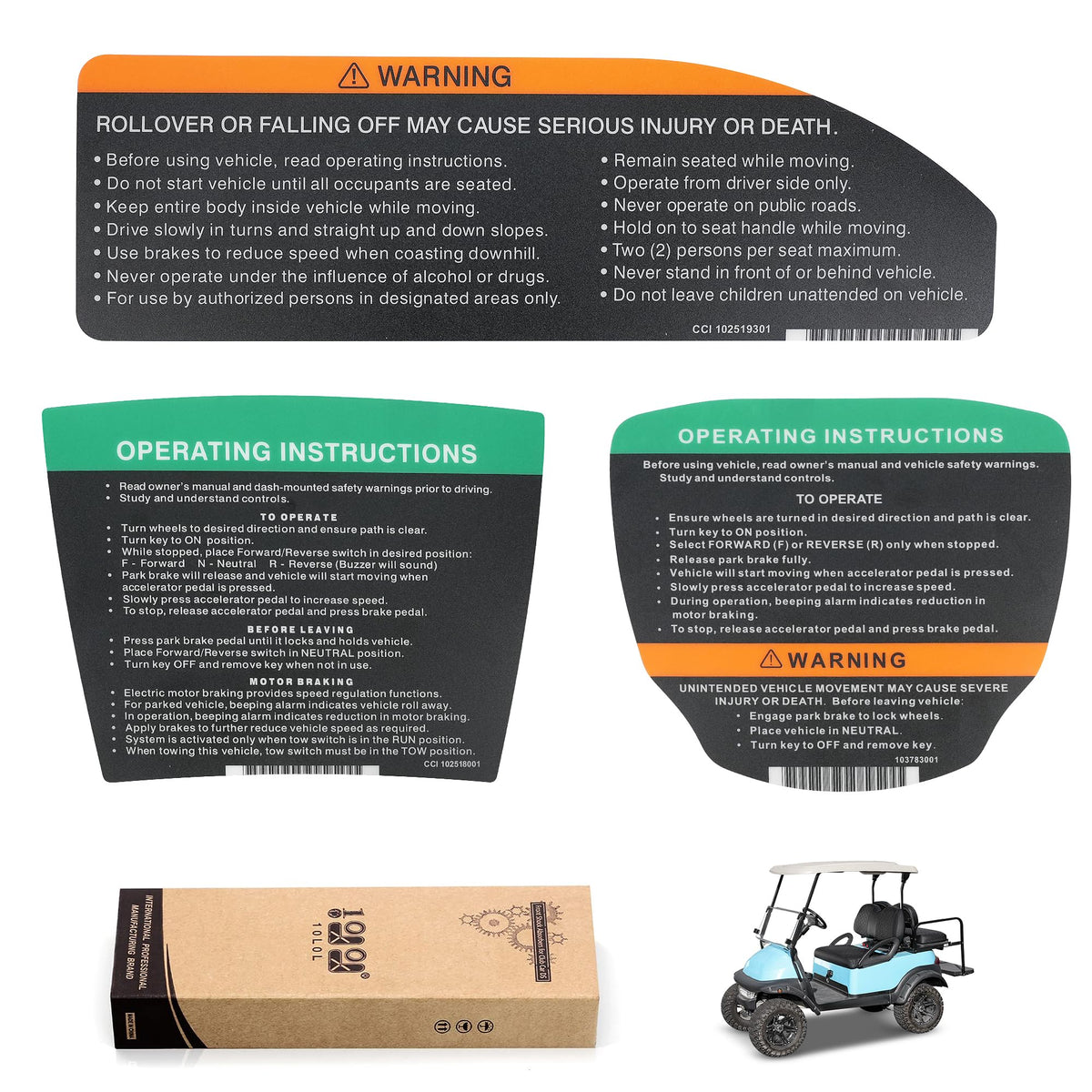 10L0L Club Car Precedent steering wheel stickers enhance OEM look and durability.