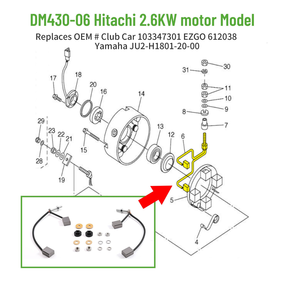 Club Car Precedent/Tempo compatibility showcased for easy installation.