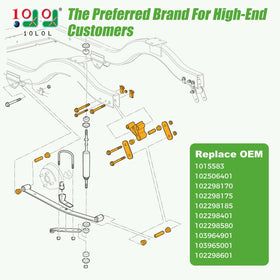 10L0L Club Car Precedent/Tempo Onward setup showing bolts and nuts for quick installation