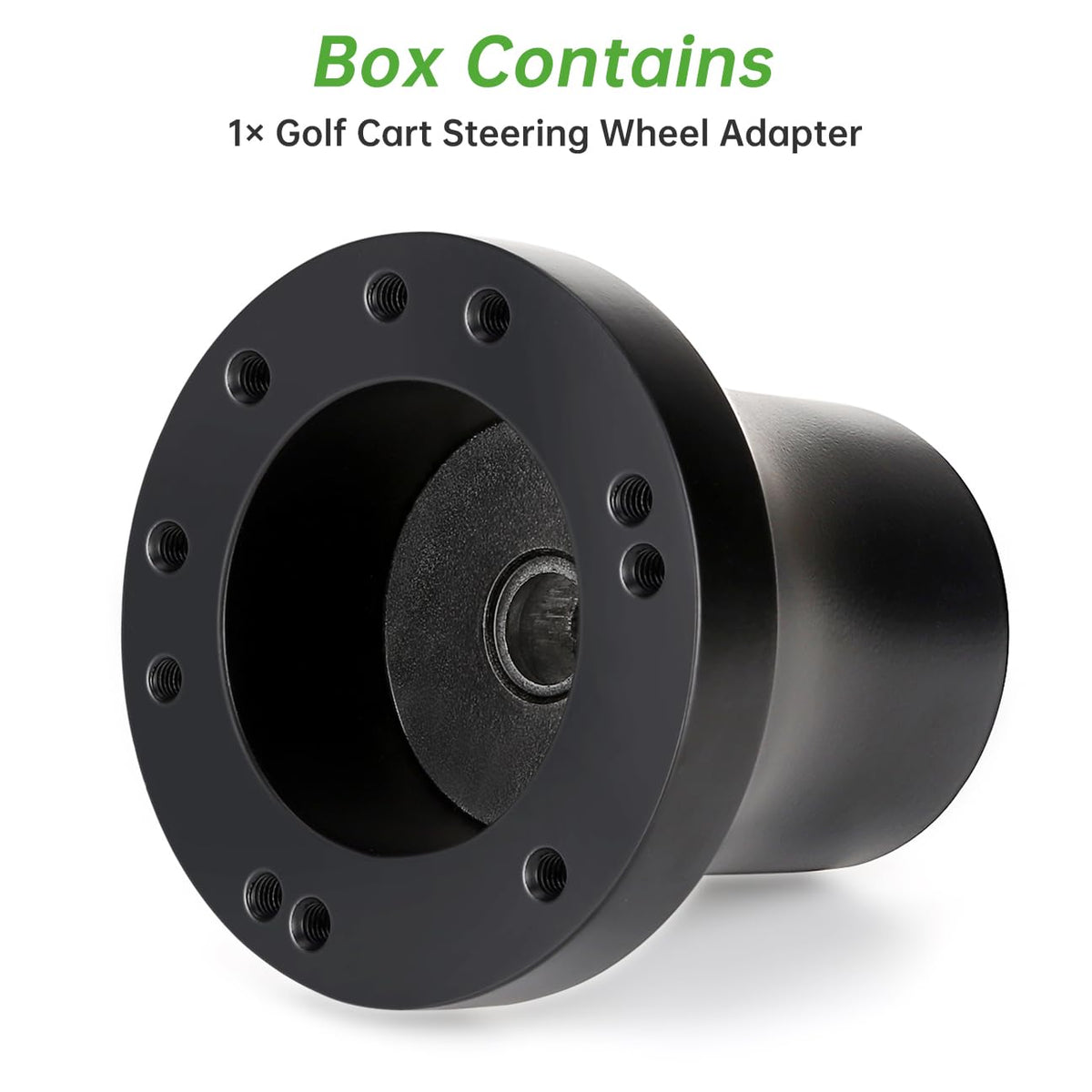 Club Car Precedent and Tempo compatibility view with 5-6 hole adapter in black