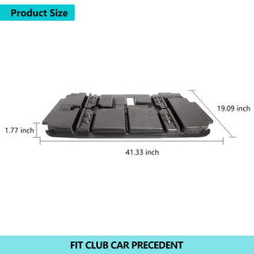Club Car Precedent tray fitment with seat for quick setup and use.