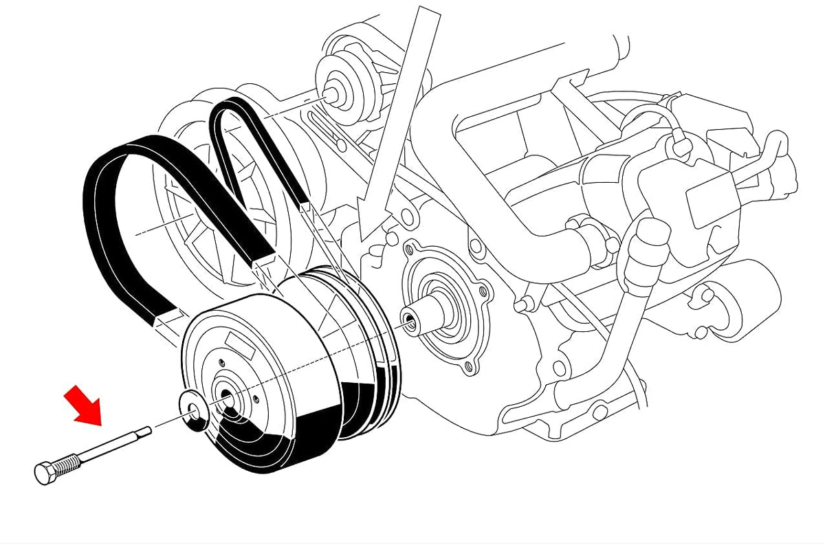 10L0L clutch puller threads lubricated for smoother operation.