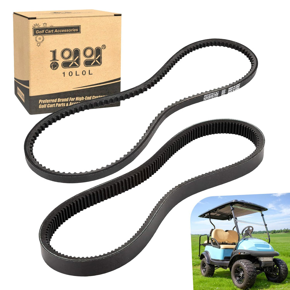 10L0L clutch drive belt kit for Club Car DS shows replacement option with improved performance