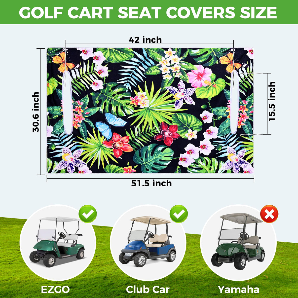 10L0L color options refresh your golf cart's interior with protection.