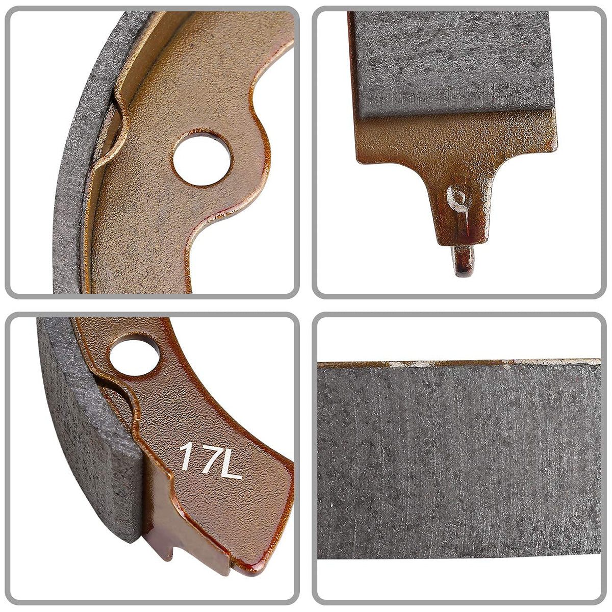 10L0L Columbia Par Car brake shoes kit; fits manual adjust carts from 1986-1994.
