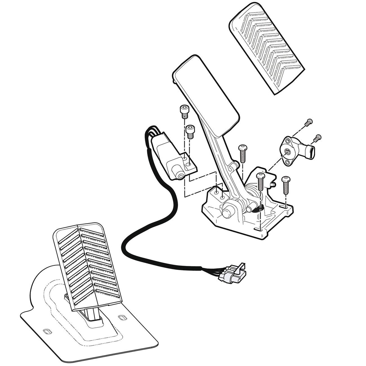 10L0L compact pedal sensor package for EZGO RXV carts