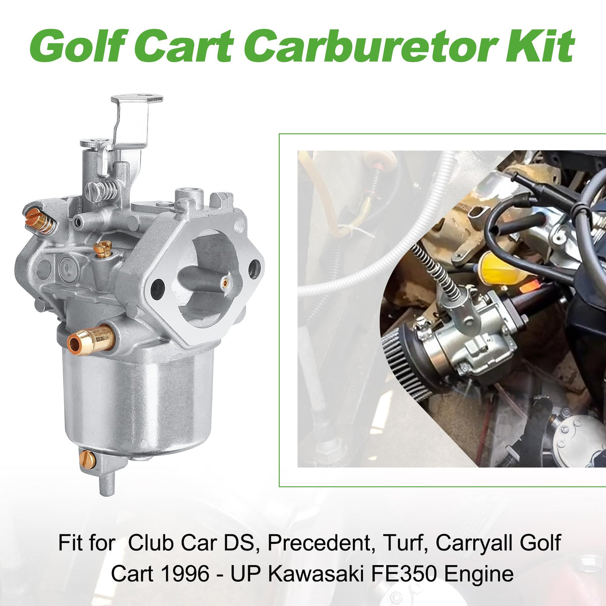 Compatibility chart from 10L0L showing Club Car and Kawasaki engine fit.