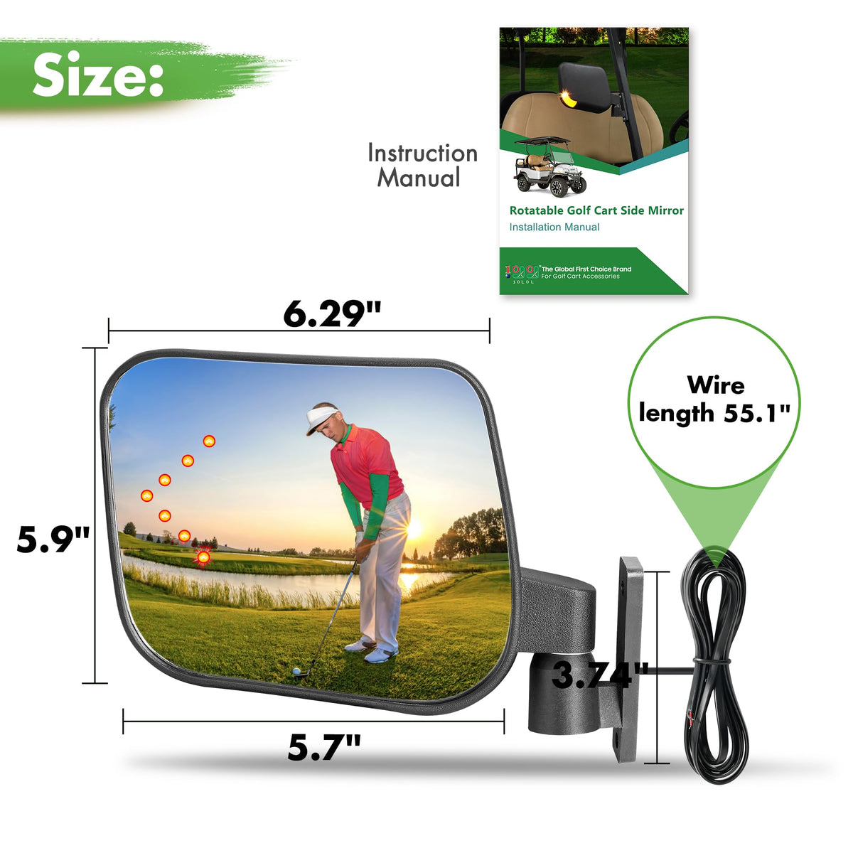 10L0L compatibility with EZGO Club Car Yamaha golf carts for easy upgrade