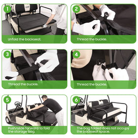 10L0L compatible with four-passenger golf carts showing precise fit