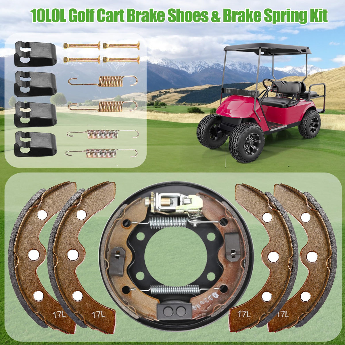 10L0L compatible-models-list graphic communicates broad compatibility for Club Car, EZGO, and Yamaha carts.