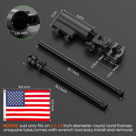 10L0L complete flag pole mount kit includes everything you need.