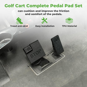 10L0L parking pedal pad on Club Car Precedent for confident starts and stops