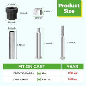 10L0L complete kit with 12 rubber bushings and 6 spacers