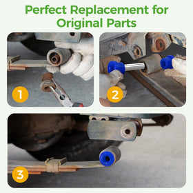 10L0L complete set packaging highlights six leaf springs and twelve bushings.