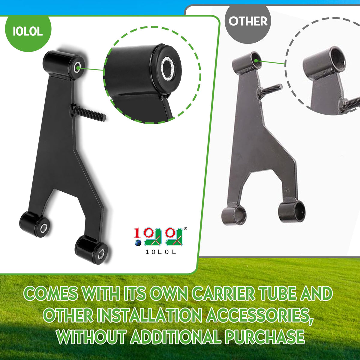 10l0l a-arm front-suspension kit visual highlighting durable bushing