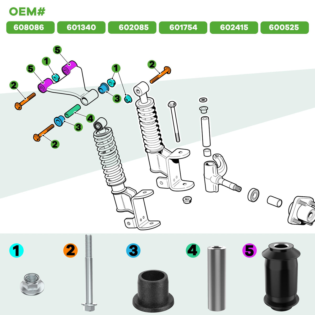 10l0l control arm carrier tubes image shows sturdy mounting hardware.