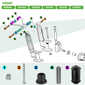 10l0l control arm carrier tubes image shows sturdy mounting hardware.