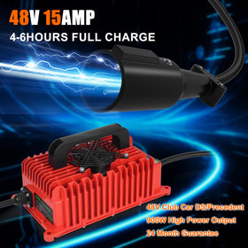 Cooling fan system visible on the 10L0L charger during operation