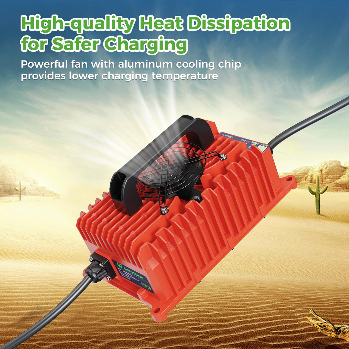 10L0L built-in cooling fans optimize heat during charging