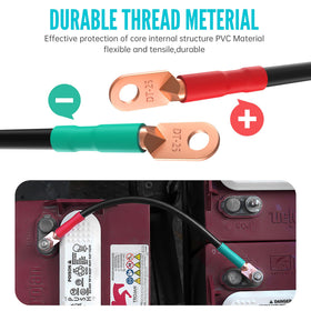 10L0L copper terminal ends for secure, corrosion-resistant connections.