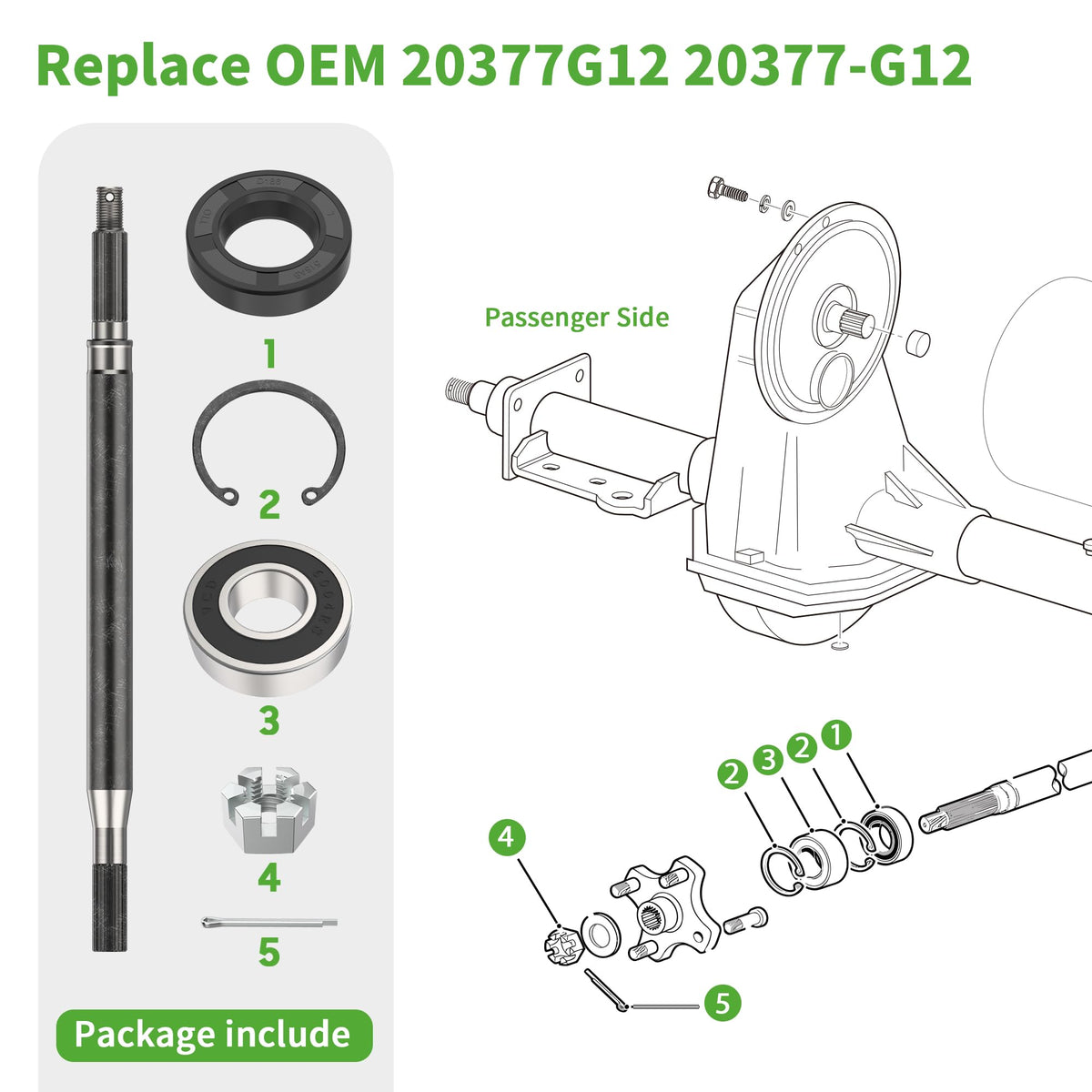 10L0L cotter pin with bearings for secure rear axle upgrade