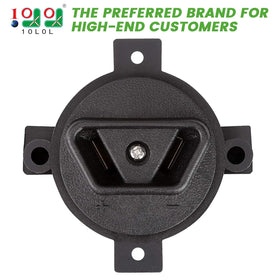10L0L crow-foot 2-prong receptacle shown for EZGO 36V pre-1983 model compatibility