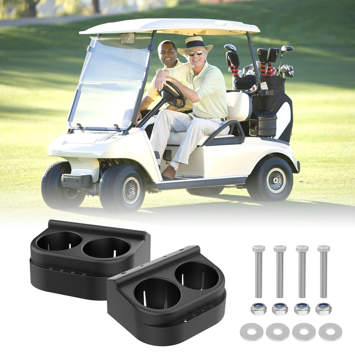 Hollow-bottom cup holder design prevents water buildup during use.