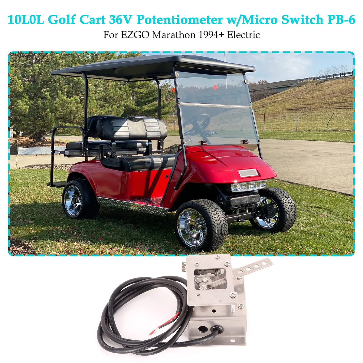 10L0L Curtis PB-6 replacement for EZGO 36V electric carts