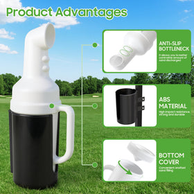 10L0L curved-neck sand bottle reduces spills and controls flow