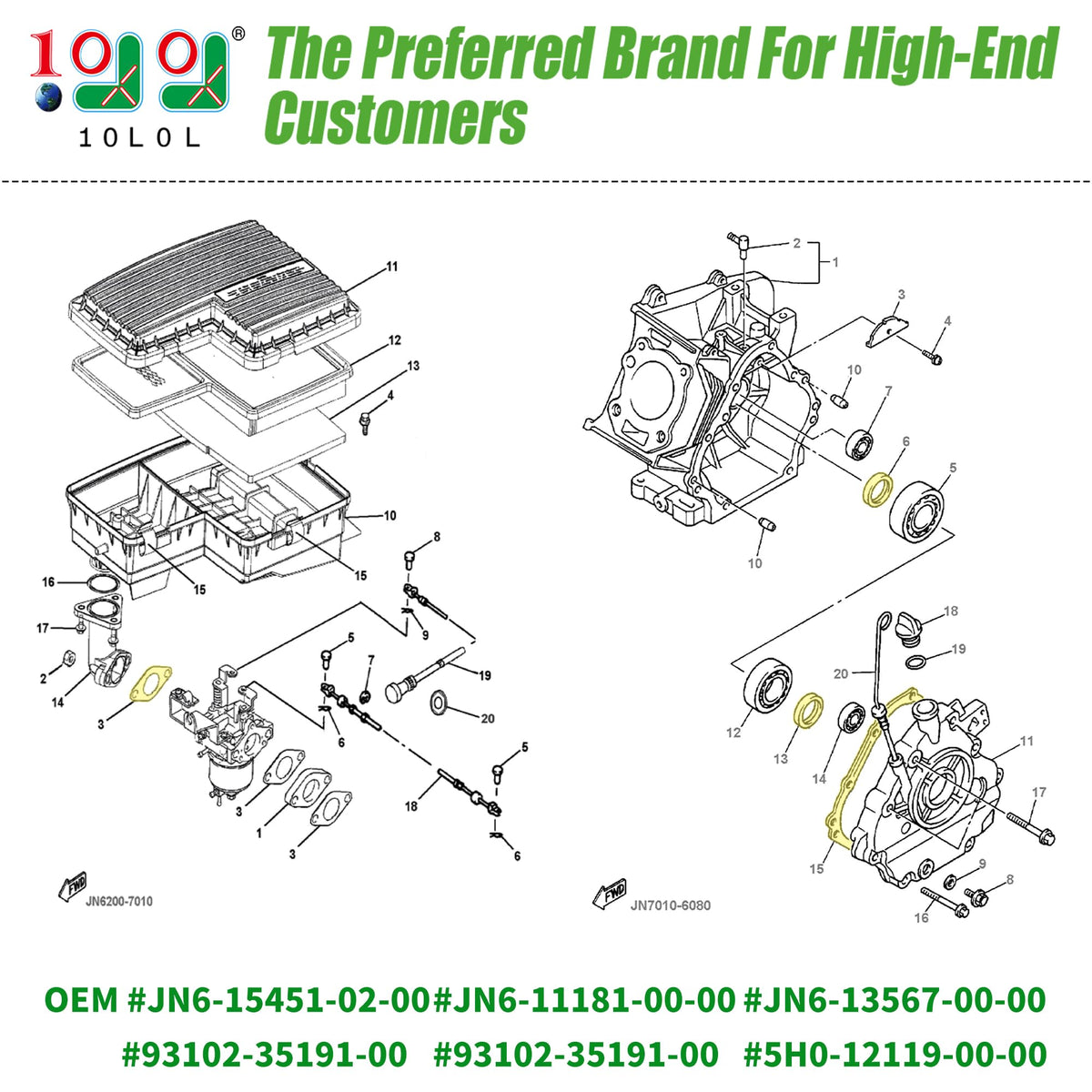 10L0L cylinder head gasket for Yamaha G16/G20 maintains compression and heat management