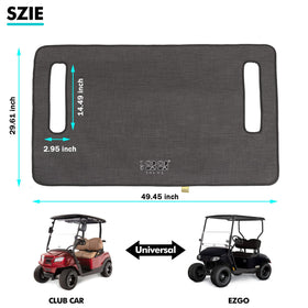 10L0L dark gray universal seat cover fitting most 2-person EZGO and Club Car.