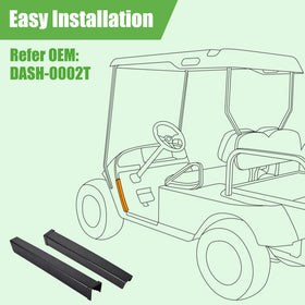 Tool-free installation of 10L0L dash trim in minutes on EZGO TXT