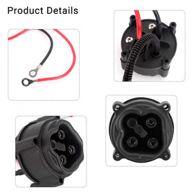 Durable insulated material close-up emphasizing weather-ready charging components