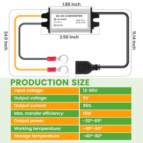 10L0L DC-DC 5V 3.5A output powering LEDs or displays.